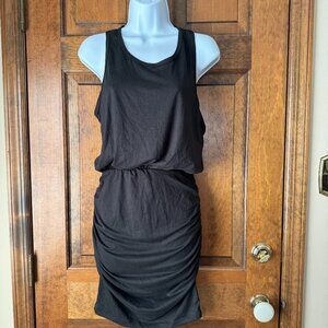 NWT entro Black Tank Bodycon Dress w/Ruched Sides Medium